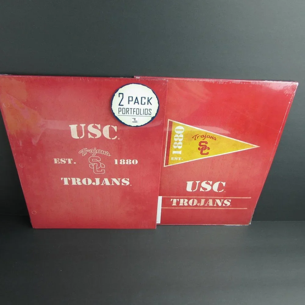 4 USC Trojans Portfolio Folders School Supplies 9.5